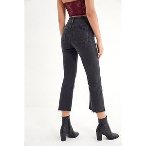 BDG High-rise Cropped Kick Flare Jean | Black